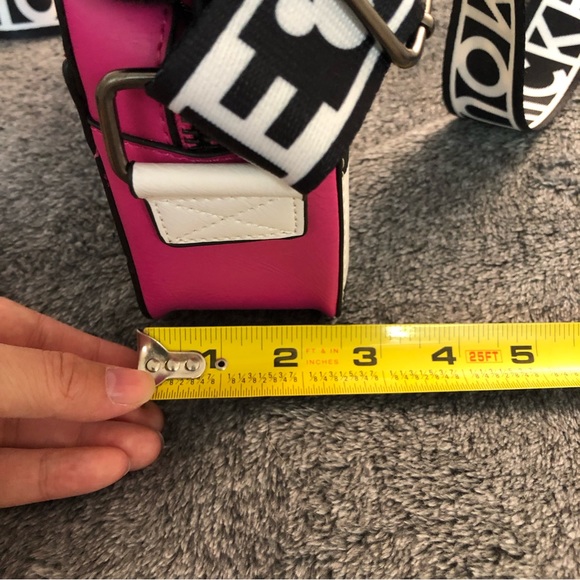 Disney Mickey Mouse Pink Black and White Polka Dot Adjustable Crossbody Bag - Picture 9 of 9